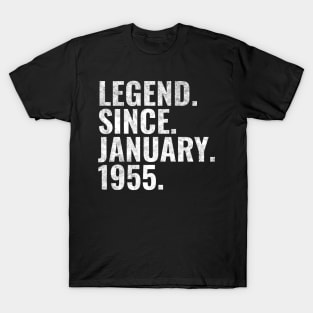 Legend since January 1955 Birthday Shirt Happy Birthday Shirts T-Shirt